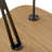 Elton 39.3" Oval Coffee Table with 3 Solid Iron Legs For Living Room，Office-1540132808
