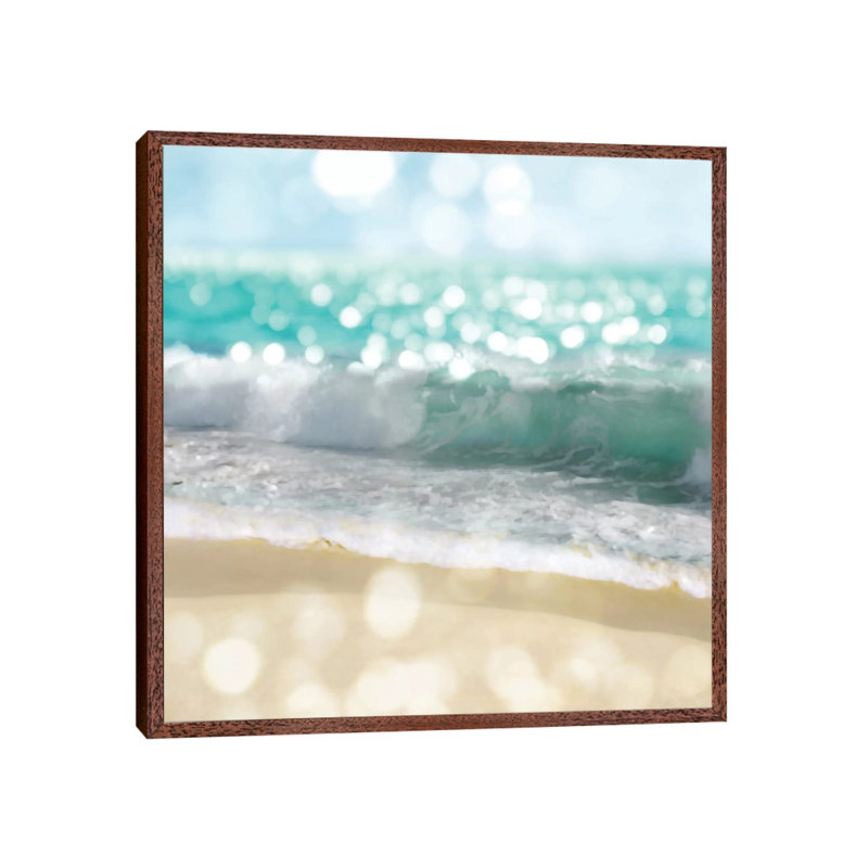 Ocean Reflections II by Kate Carrigan - Print on Canvas, 66.04 cm H x 66.04 cm W, Classic Brown Wood Framed Canvas