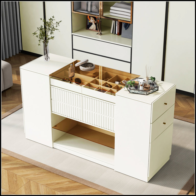 Commode de meuble-lavabo et armoire de rangement moderne et multifonctionnelle de luxe moderne, parfaite pour une élégance organisée dans n'importe quelle pièce