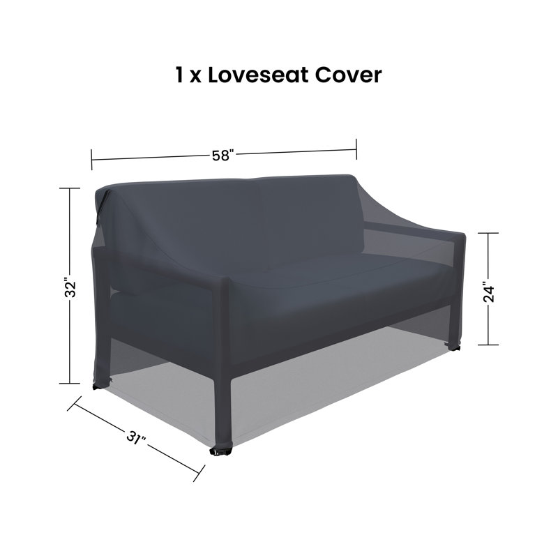 Vivant 56.25" Wide Outdoor Loveseat Cover