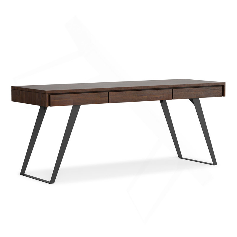 Grand bureau - Brun anthracite vieilli, Brun, H 30 po x l 72 po x P 24 po