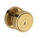 Vashon Keyed Entry Knob with Recessed Round Rose in Satin Nickel