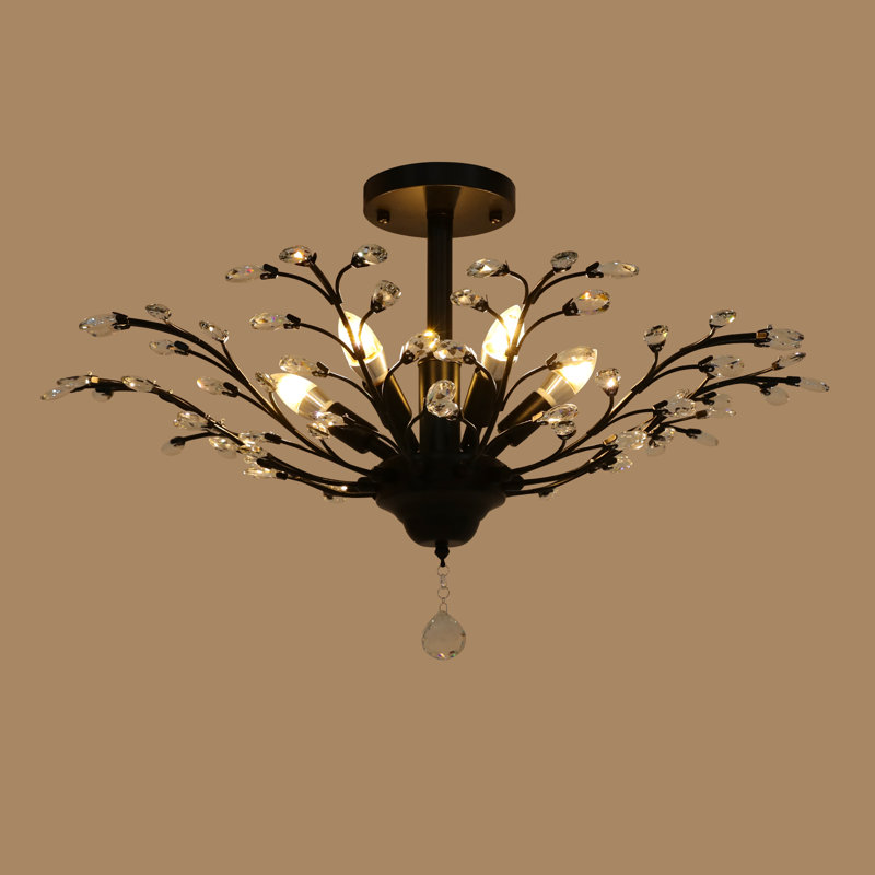 Apolonija 5-Light Dimmable Branch Crystal Creative Chandelier