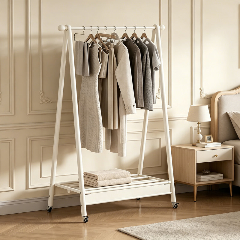 Rolling Entryway Coat Rack