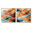 Abstrait corail vagues océaniques de l'éternité I - art mural corail - ensemble de 2 décorations murales modernes-1139763774-1139763773-1139763772