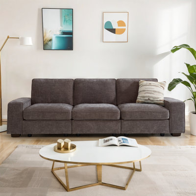 2/3/4 Seat Modular Sofa Modern Couch with Storage, Chenille Fabric Couches For Living Room, Office, Apart, Deep Seat, Usb Charge Port, with Removable Cover