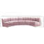 Canapé modulaire symétrique en velours de 145 po de largeur Jedson-260834082