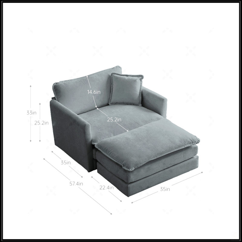 Chaise d'appoint moderne avec repose-pieds