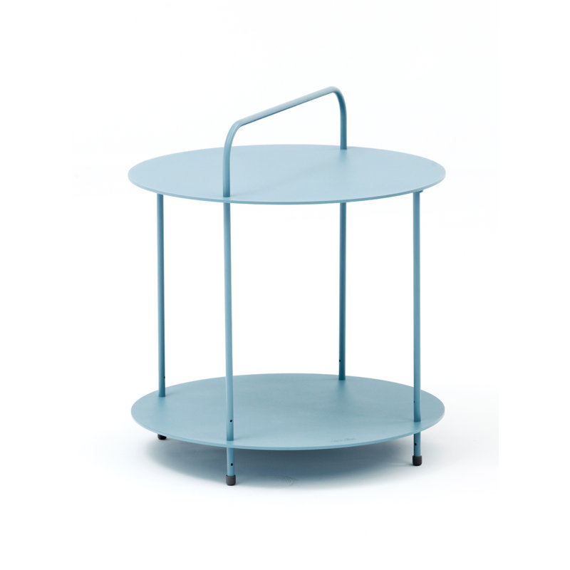 Azemar Round Metal Outdoor Side Table , 45cm cm W 45cm cm D