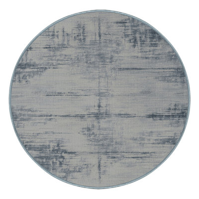 Tapis bleu abstrait lavable à la machine