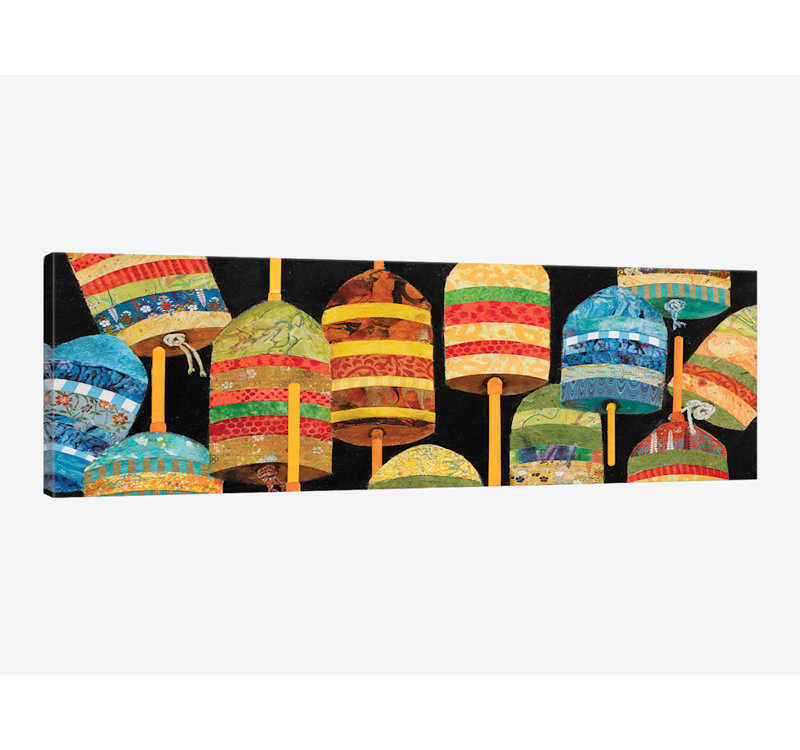 « bouée collage panel », reproduction sur toile, H 16 po x l 48 po x P 1,5 po, Toile tendue
