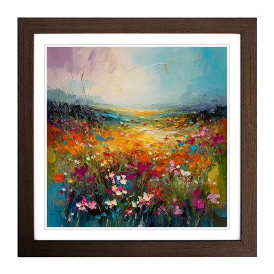 Meadow Palette Knife Painting No.3 - Framed Print