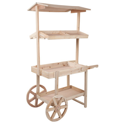 Cleta 110cm W Manufactured Wood Merchandiser with Wheels
