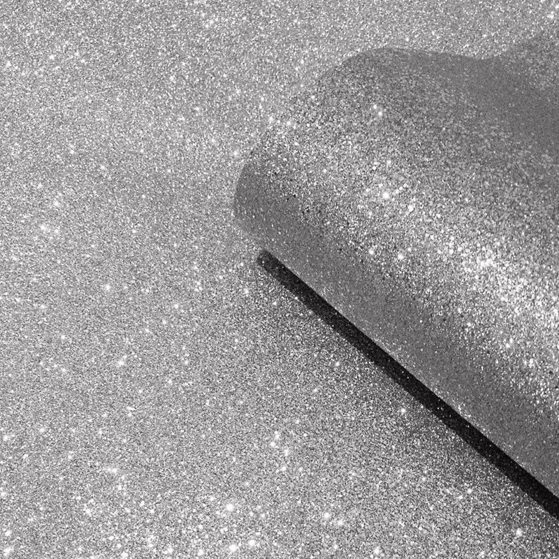 Staton 6m x 53cm Textured Glitter Wallpaper Roll, Silver