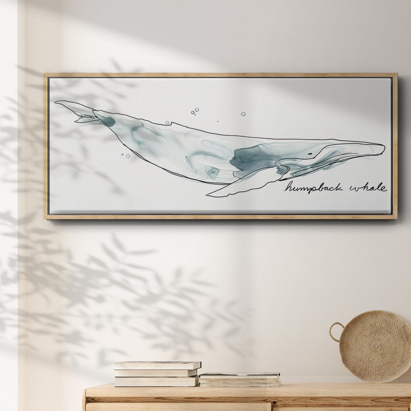 Baleine II - toile encadrée, H 24 po x l 60 po