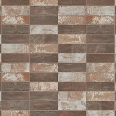 Kings Mud 8" x 16" Ceramic Vintage Subway Wall Tile