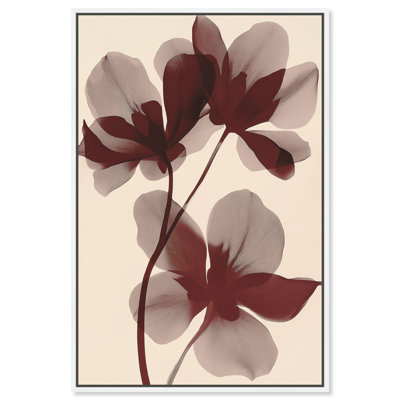Crimson Coastline III Canvas Abstract Print by Oliver Gal, Black Frame, 10 x 15