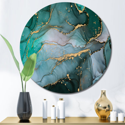 Turquoise And Grey Luxury Abstract Fluid Art II " Turquoise And Gray Luxury Abstract Fluid Art II "