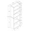 Bibliothèque, bibliothèque, 6 niveaux, H 72 po, bureau, chambre à coucher, stratifié brun, transitionnel-1802502863-1802502860