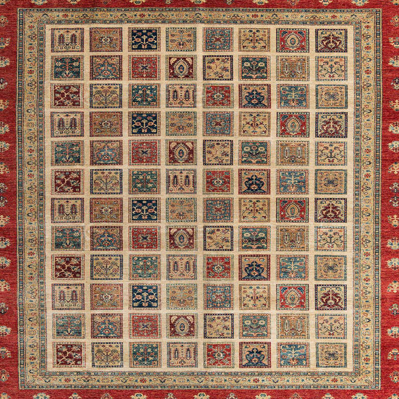Tapis abstrait moderne 4192, Carré 5 pi