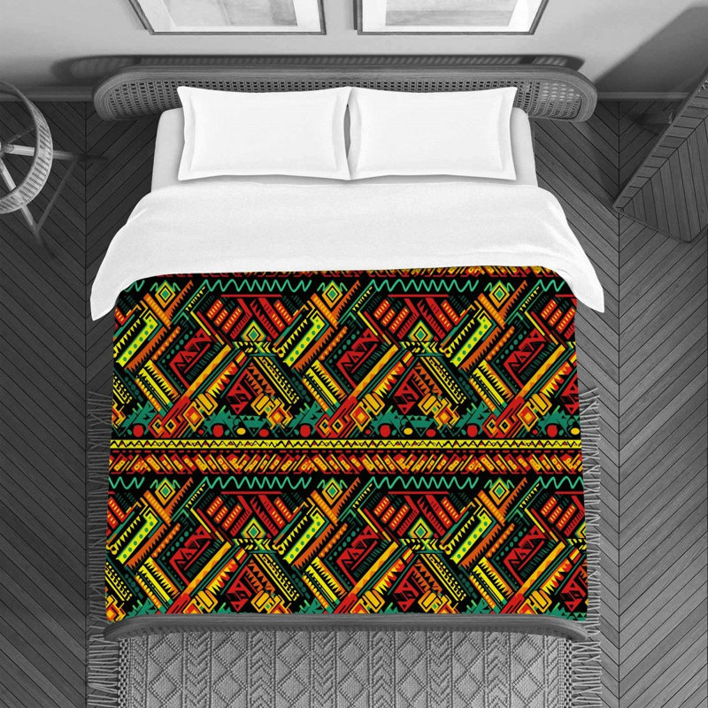 Polyester Geometric Shapes Duvet Cover, Queen Duvet Cover