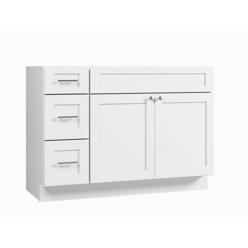 Base de meuble-lavabo simple 48 po Disar, Blanc