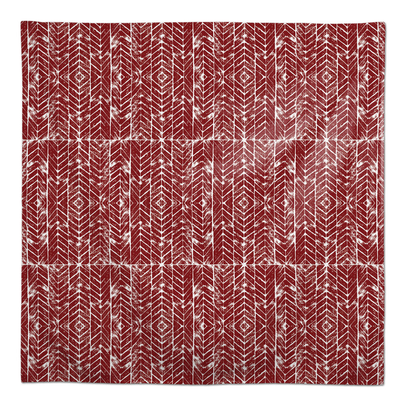 Friedlaender Chevron Square Tablecloth, Red