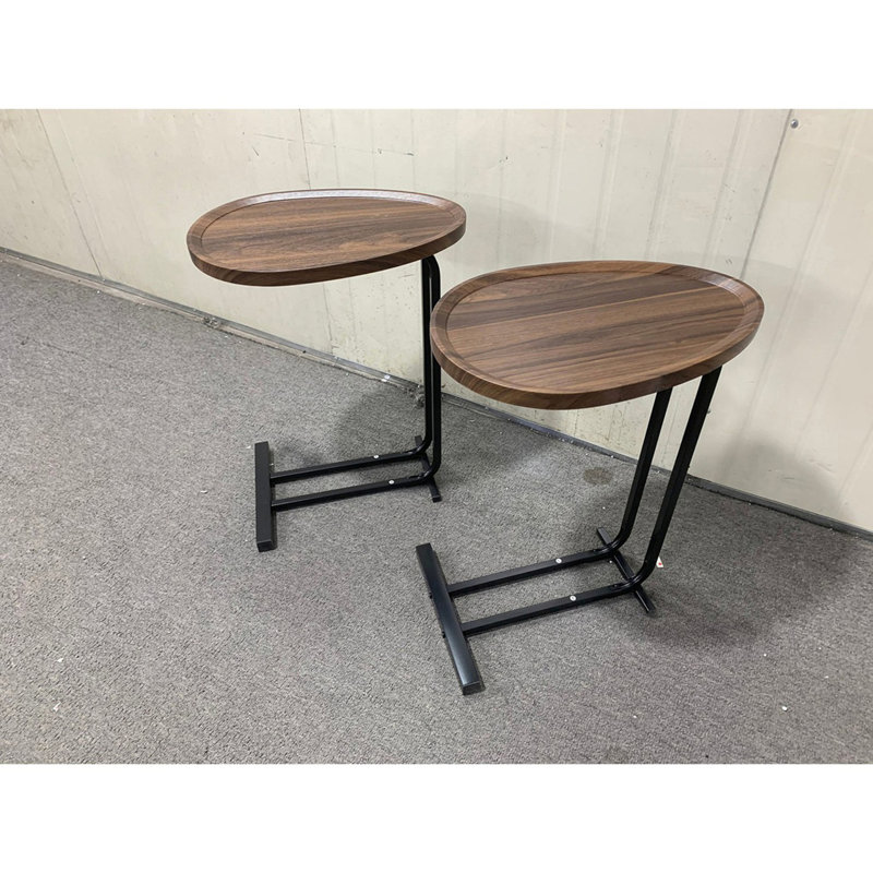 2-Pieces C-Shaped Side Table, C Table End Table