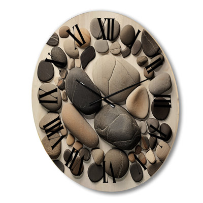 Horloge murale en bois surdimensionnée Beach