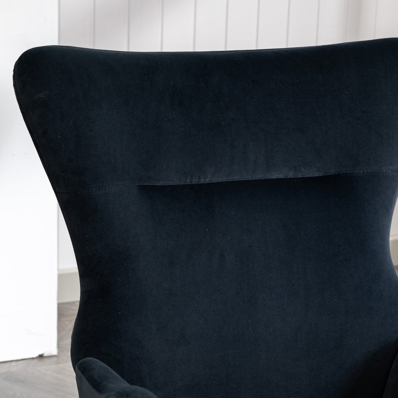 Chaise berçante en métal, Noir