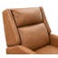 Fauteuil inclinable Mid-Century moderne avec pieds fuselés et tissu en lin-811904083
