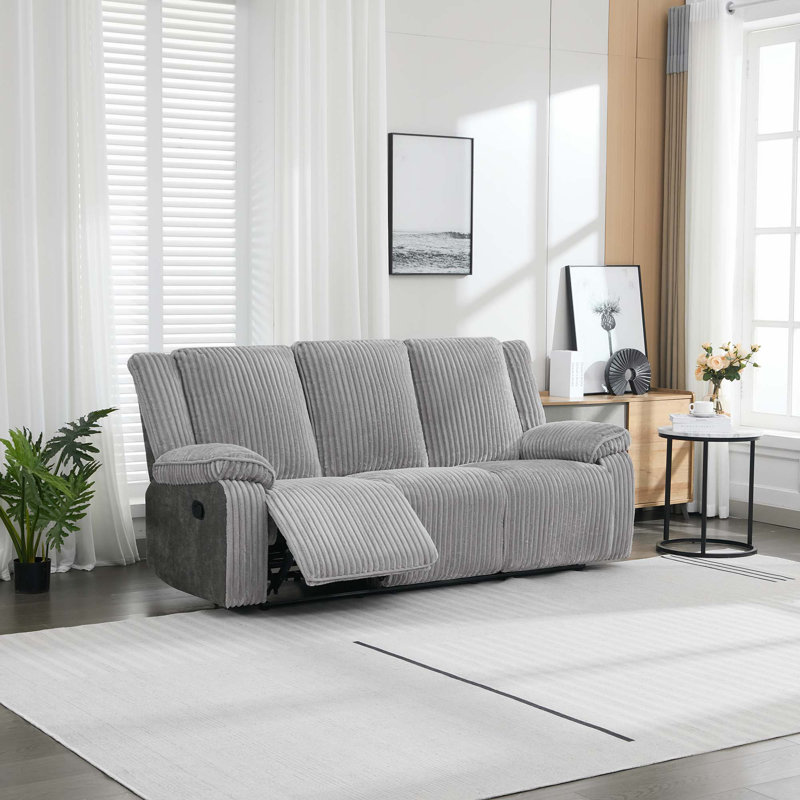6 Seater Reclining Sofa, Grey