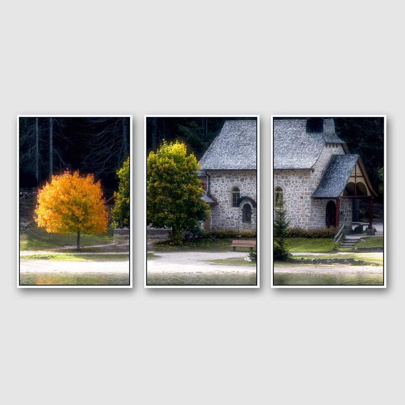 IDÉE4WALL, art mural sur toile encadré pour le salon, la chambre à coucher, belle nature, paysage de la Norvège, impressions sur toile pour décoration intérieure moderne prête à être accrochée - panneaux de 16 po x 24 po x 3 po