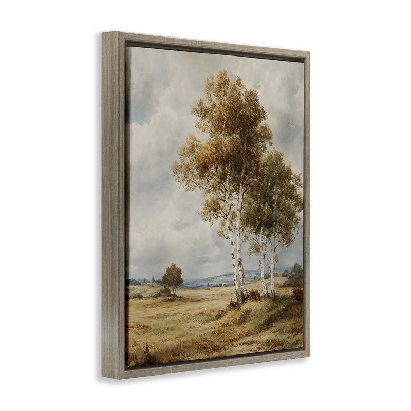 Cadre flottant en bouleau de campagne d'automne, design par LSR Design Studio, Brun, H 31 po x l 25 po