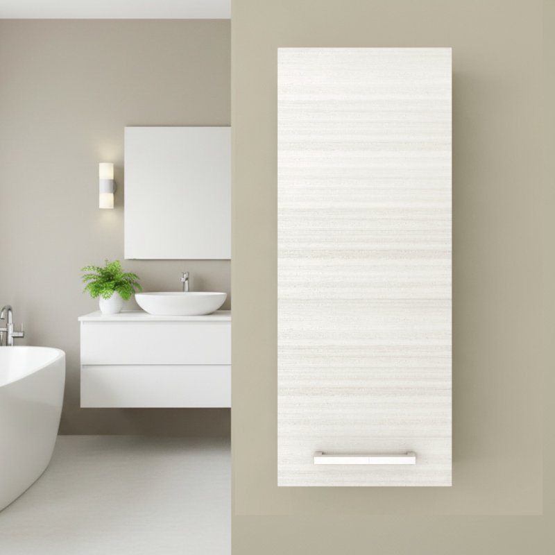 Silhouette 12" W x 30.25" H x 4.64" D Wall Mounted Bathroom Cabinet, White Chocolate