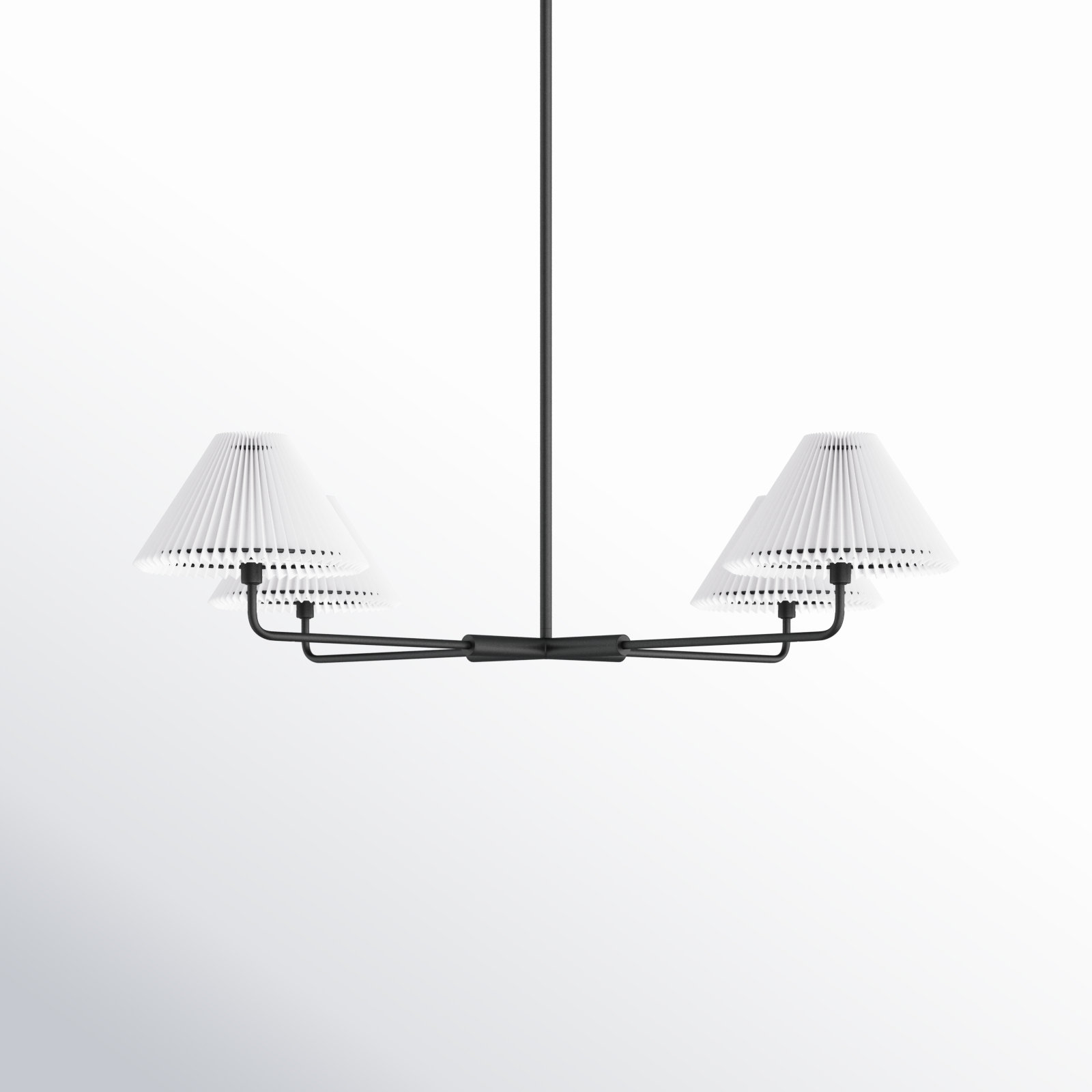 Pearson 4-Light Dimmable Linear Chandelier, Matte Black