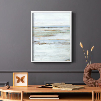 Reproduction encadrée «Mute Misty Marsh I» - bois massif