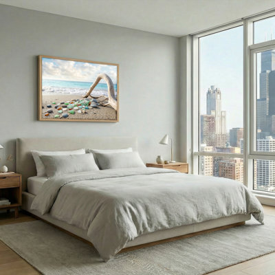 «Beach Beach», reproduction d'art sur toile, ensemble de 1
