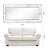 "Antique Champagne Rectangular Beveled Mirror" Featuring a Iron Pipe Frame