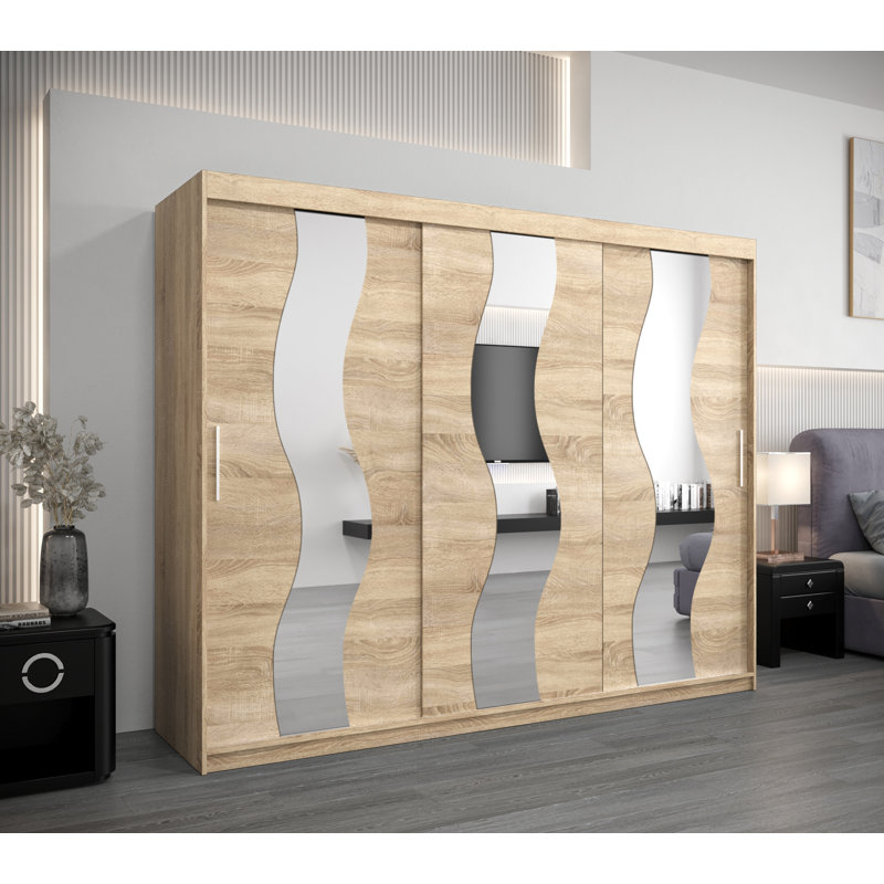 Callazo 3 Door Manufactured Wood Wardrobe, Sevilla Oak