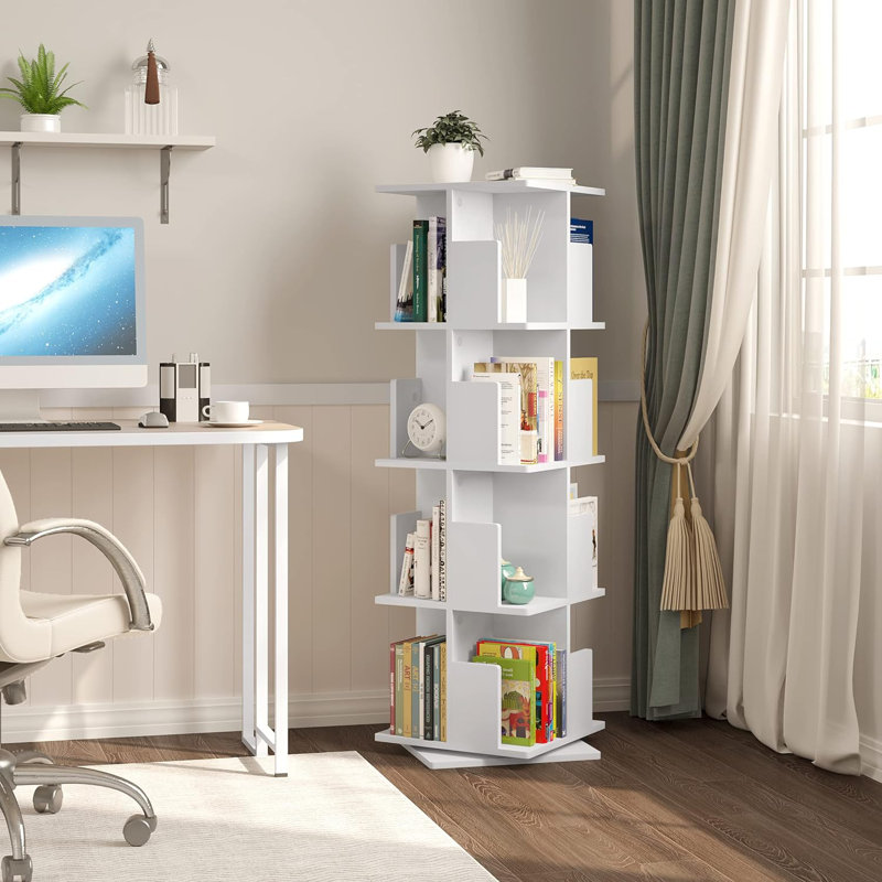 Prattsville 128.3cm H x 39.4cm W Wood Standard Bookcase, White