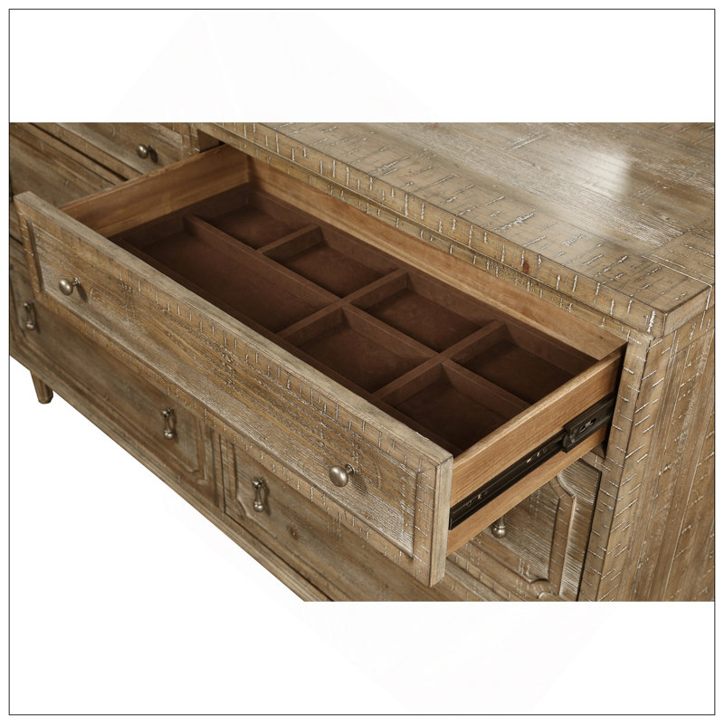 Commode 6 tiroirs Taupe