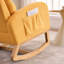 Chaise berçante d'appoint à haut dossier avec repose-pieds pour chambre à coucher et espace de vie-269074017