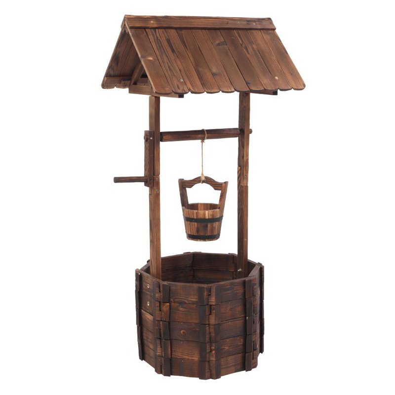 Pot de fleurs baril en bois Friddle