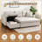 L-Shape 81" Wide Space-Saving Sleeper Sofa Upholstered Pull-Out Sofa Bed-685418713