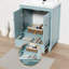 Meuble-lavabo simple 24 po avec comptoir en céramique Sharee, robinet et rebord ondulé Sharee-1669769865