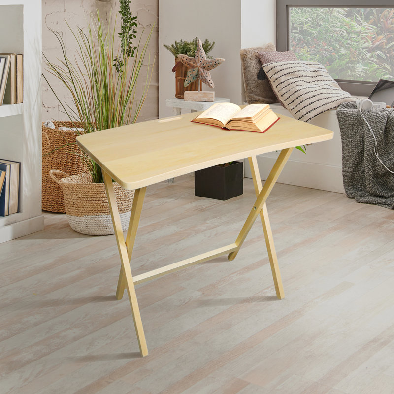Table pliante portative, Bois de tilleul naturel