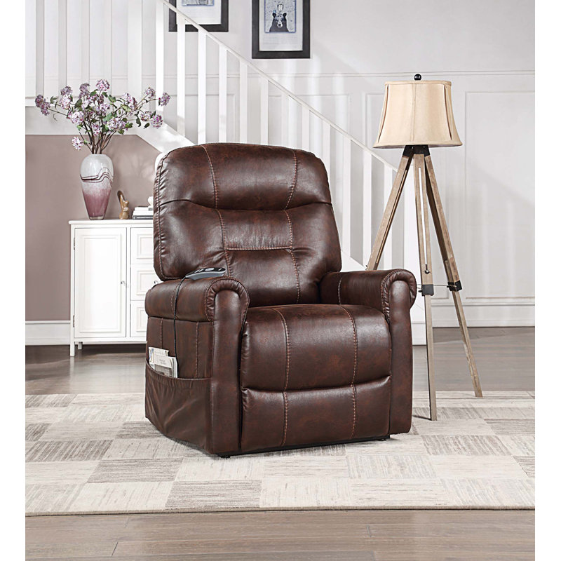 Chaise berçante Alexas, Tissu noyer