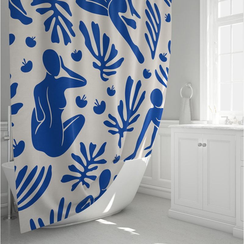 Rideau de douche abstrait, L 70 po x L 83 po