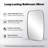 Modern Oblong Oval Bathroom Vanity Mirror | Stainless Steel Frame-1989191403-2008268356